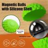 Silicone Magnetic Balls, Fidget Toys, 6-Pack Stress Relief Toys for Adults, Teens, Sensory Toy for Fingers Hands, Quiet Office Desk Toys with Textures