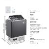 Sauna Heater, 4.5KW 220V Electric Sauna Stove, Steam Bath Sauna Heater with Built-In Controls