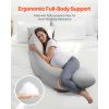 Pregnancy Pillows for Side Sleeping, L-Shaped Maternity Pillow for Pregnant Women
