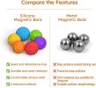 Fidget Toys Adults, 12Pack Silicone Magnetic Balls, Stress Balls for Adults, Sensory Toys for Autism ADHD Anxiety, Textured Sensory Desk Gadgets