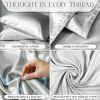 Satin Bed Sheets - 4 Piece Luxury Silky Queen Size Bedding Set - Softer Than Silk, Wrinkle-Free with 15' Deep Pocket Fitted Sheet
