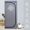 Full Size Portable Grey Steam Sauna tent–Personal Home Spa, with Steam Generator, Remote Control, Foldable Chair