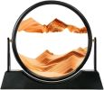 Moving Sand Art Picture Liquid Motion, 3D Quicksand Décor, Deep Sea Sandscapes with Display Flowing Sand Frame for Relaxing