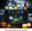 CANDLE IDEA 4 PCS Halloween Pumpkin LED Lights with Remote Timer Bright Flickering Battery Operated Jack-O-Lantern Electric Flameless Candles for Hall