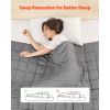 Weighted Blanket, 25 lbs, 60 x 80 in Queen Size, Cooling Breathable Heavy Blanket with Glass Beads, All-Season Use, Suitable for 250-310 lbs Adults